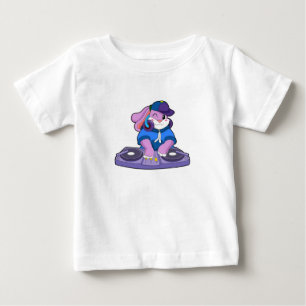 T-shirt Pour Bébé Bunny comme musicien avec mixeur