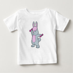 T-shirt Pour Bébé Bunny Fitness Dumbbell