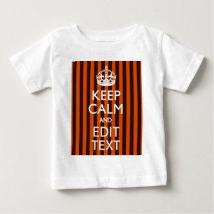 T-shirt Pour Bébé Burr Orange Personnaliser Ce Conserver Calme Class