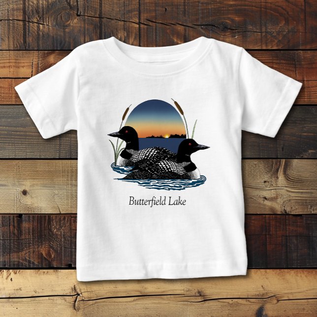 T-shirt Pour Bébé Butterfield Lake Loon Pair (Créateur téléchargé)