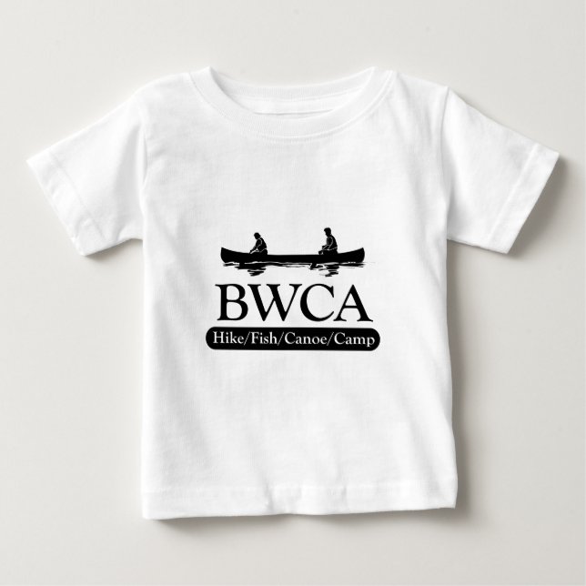 T-shirt Pour Bébé BWCA / Randonnée en canoë de poisson (Devant)