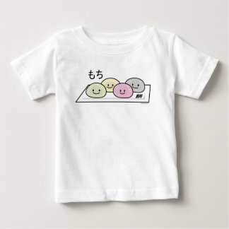 T-shirt Pour Bébé Câble de riz à la crème glacée Cute Mochi Thé vert
