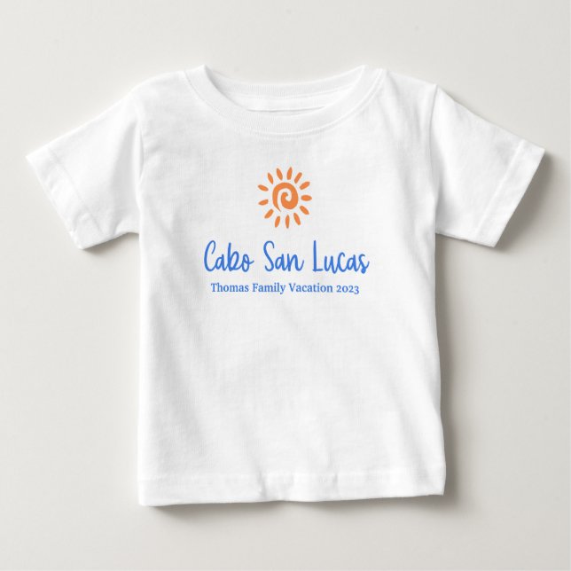 T-shirt Pour Bébé Cabo San Lucas vacances sur mesure Noël (Devant)