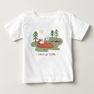 T-shirt Pour Bébé cacahuètes   Campeurs de couchage Snoopy & Woodsto