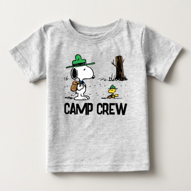 T-shirt Pour Bébé cacahuètes | Camping Snoopy & Woodstock (Devant)