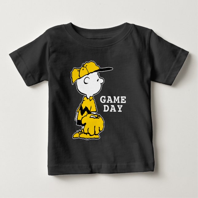 T-shirt Pour Bébé cacahuètes | Charlie Brown Baseball (Devant)