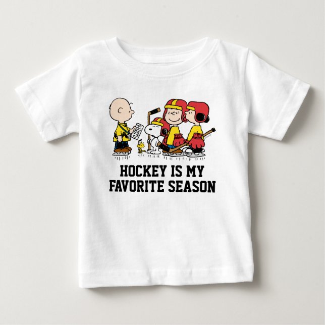 T-shirt Pour Bébé cacahuètes | Charlie Coach de hockey Brown (Devant)
