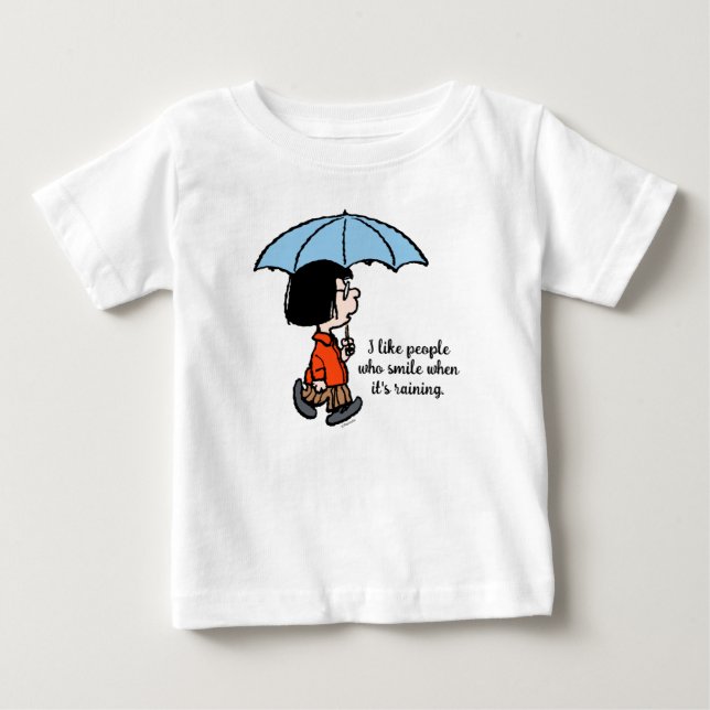 T-shirt Pour Bébé cacahuètes | Marcie sous le parapluie (Devant)