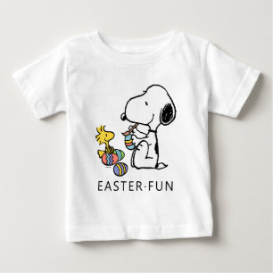 T-shirt Pour Bébé cacahuètes   Oeufs de peinture Snoopy & Woodstock