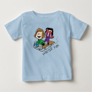 T-shirt Pour Bébé cacahuètes   Pepperment Patty & Marcie Sled Riding
