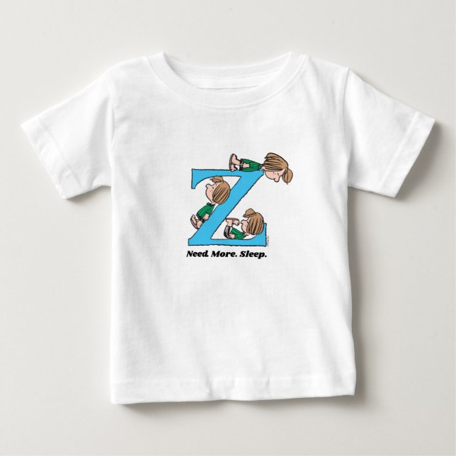 T-shirt Pour Bébé cacahuètes | Peppermenthe Patty Sleepy Z (Devant)