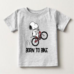 T-shirt Pour Bébé cacahuètes   Roue à vélo Snoopy