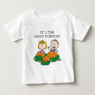 T-shirt Pour Bébé cacahuètes   Sally & Linus dans le champ Citrouill