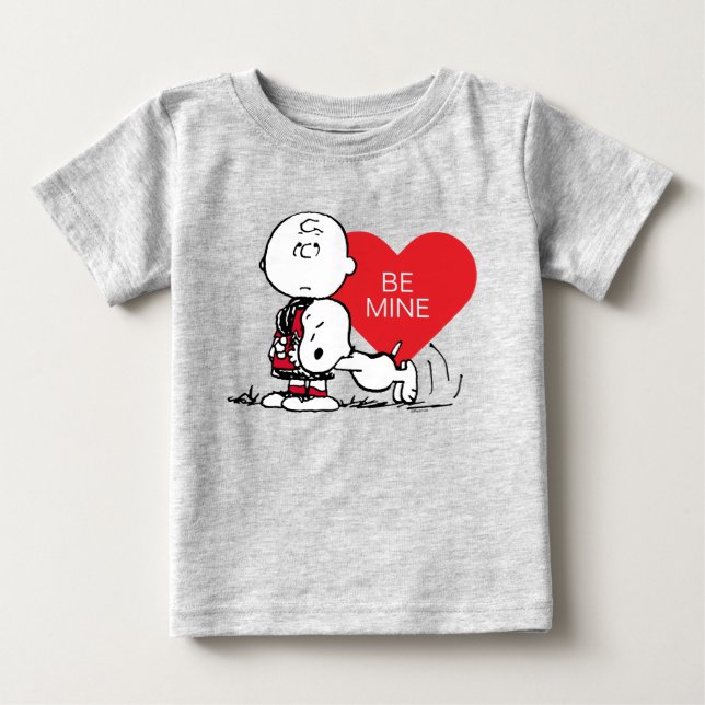 T-shirt Pour Bébé cacahuètes | Snoopy & Charlie Brown Valentine (Devant)