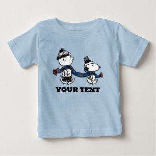 T-shirt Pour Bébé cacahuètes Snoopy & Charlie Brown Winter Scarf