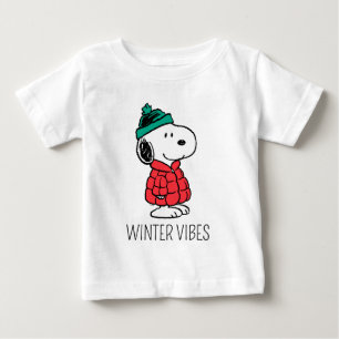 T-shirt Pour Bébé cacahuètes   Snoopy Chat d'hiver et Casquette
