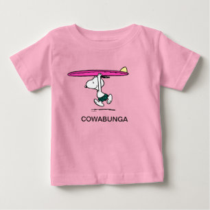 T-shirt Pour Bébé cacahuètes   Snoopy Courir sur le Surf