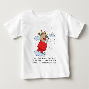 T-shirt Pour Bébé cacahuètes Snoopy l'As Volant à Noël