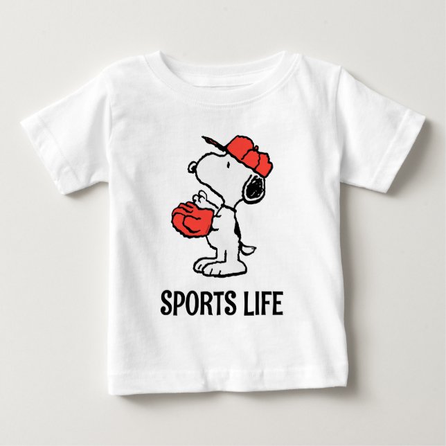 T-shirt Pour Bébé cacahuètes | Snoopy Making the Catch (Devant)