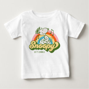 T-shirt Pour Bébé cacahuètes   Snoopy Music Arc en ciel