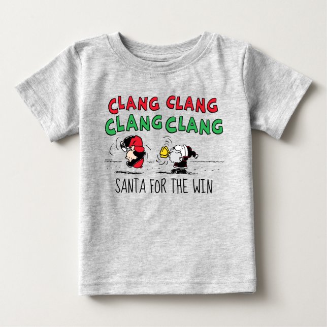 T-shirt Pour Bébé cacahuètes | Snoopy Santa Claus & Lucy (Devant)