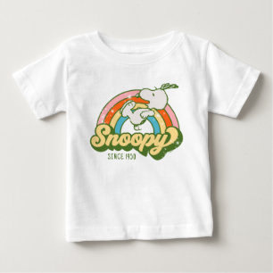 T-shirt Pour Bébé cacahuètes   Snoopy Sparkle Rainbow
