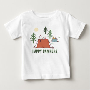 T-shirt Pour Bébé cacahuètes   Snoopy & Woodstock Happiness is Campi