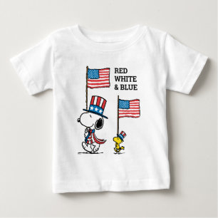 T-shirt Pour Bébé cacahuètes   Snoopy & Woodstock Oncle Sams