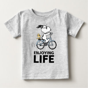 T-shirt Pour Bébé cacahuètes Vélo Snoopy & Woodstock