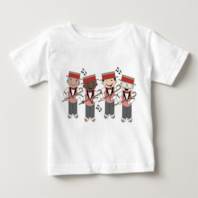 T-shirt Pour Bébé Cadeau mignon de quartet de raseur-coiffeur (Devant)