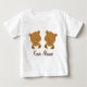 T-shirt Pour Bébé Cadeau personnalisé par ours jumel de bébé (Devant)