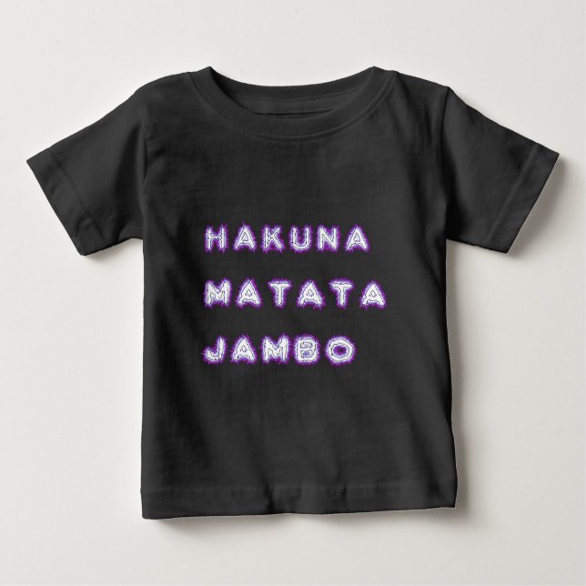T-SHIRT POUR BÉBÉ CADEAUX DE HAKUNA MATATA JAMBO (Devant)