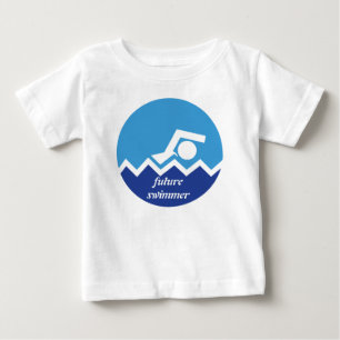 T-shirt Pour Bébé Cadeaux de natation, future coutume de nage