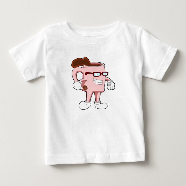T-shirt Pour Bébé Café avec Café (Devant)