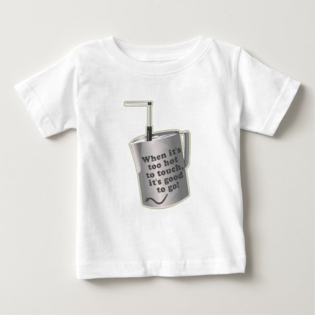 T-shirt Pour Bébé Café Barista cuillère à chauffer le lait (Devant)