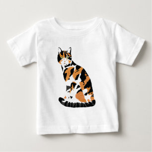 T-shirt Pour Bébé Calico chat assis