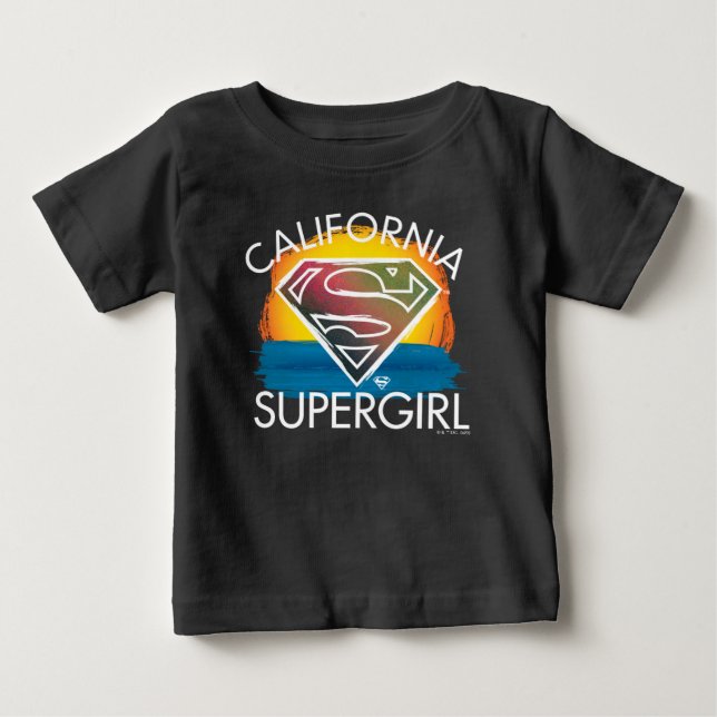 T-shirt Pour Bébé California Supergirl Sunset Graphic (Devant)