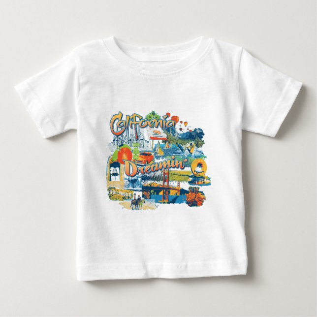 T-shirt Pour Bébé Californie (Devant)