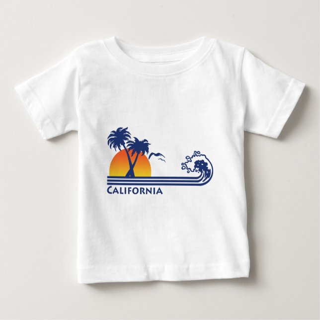 T-shirt Pour Bébé Californie (Devant)