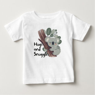 T-shirt Pour Bébé Câlins et Étreintes de Koala Mignon
