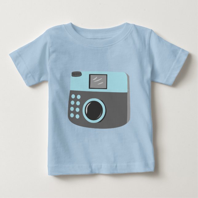 T-shirt Pour Bébé Caméra rétro (Devant)