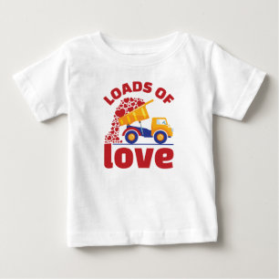 T-shirt Pour Bébé Camion de la Saint-Valentin chargé d'amour