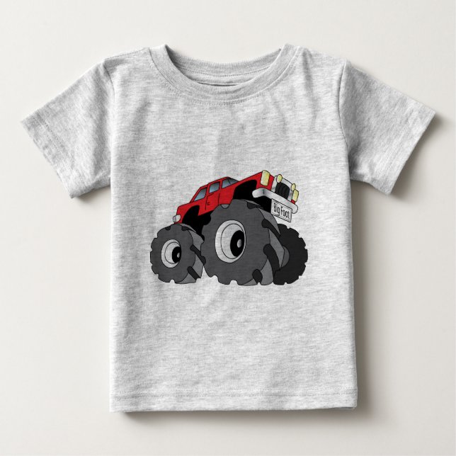 T-shirt Pour Bébé Camion de monstre (Devant)