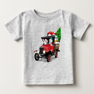 T-shirt Pour Bébé Camion de Noël