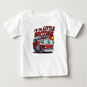 T-shirt Pour Bébé Camion de pompiers de petit frère