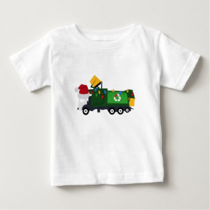 T-shirt Pour Bébé Camion de recyclage de Noël
