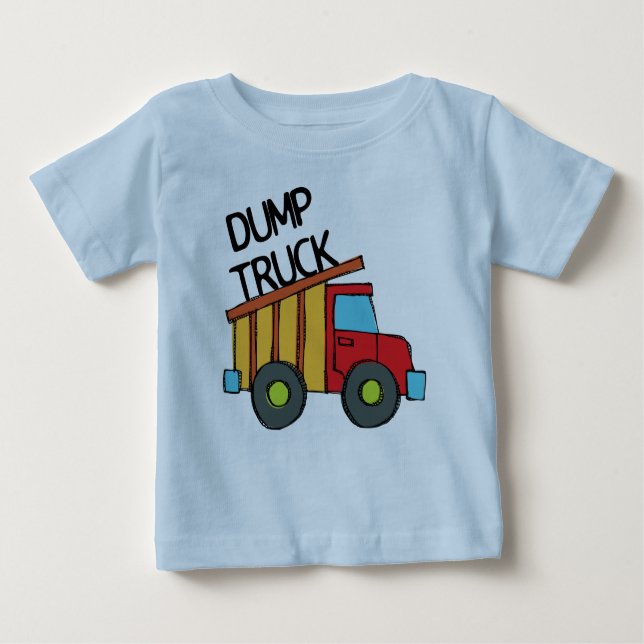 T-shirt Pour Bébé Camion de vidange (Devant)