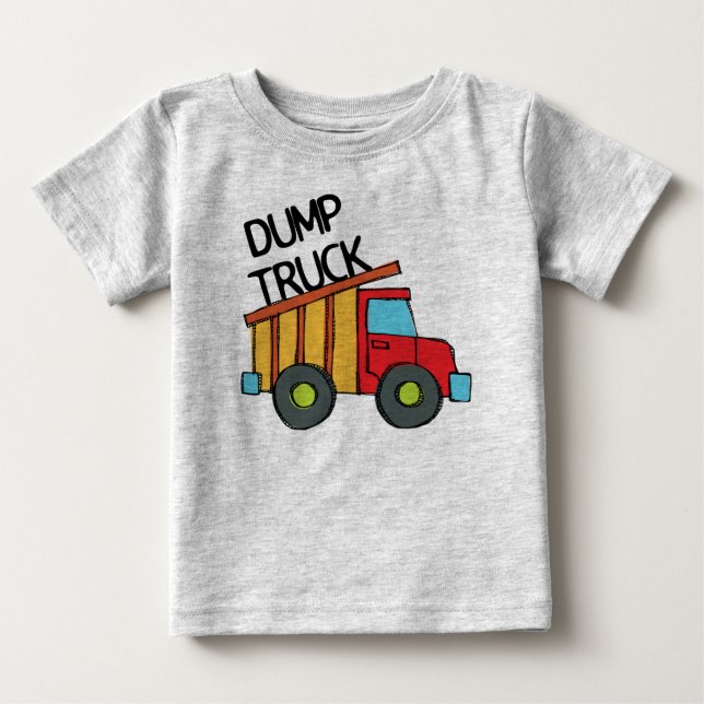 T-shirt Pour Bébé Camion de vidange (Devant)