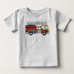 T-shirt Pour Bébé Camion pompier véhicule pompier urgence