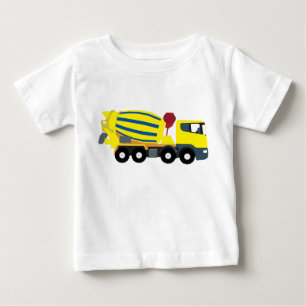 T-shirt Pour Bébé Camions de construction Camions en ciment en béton